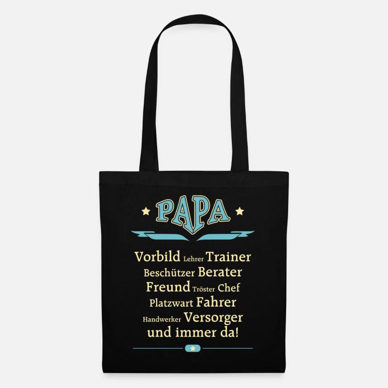 BD - Papa Vorbild Trainer Berater Freund Chef - Stoffbeutel - Schwarz