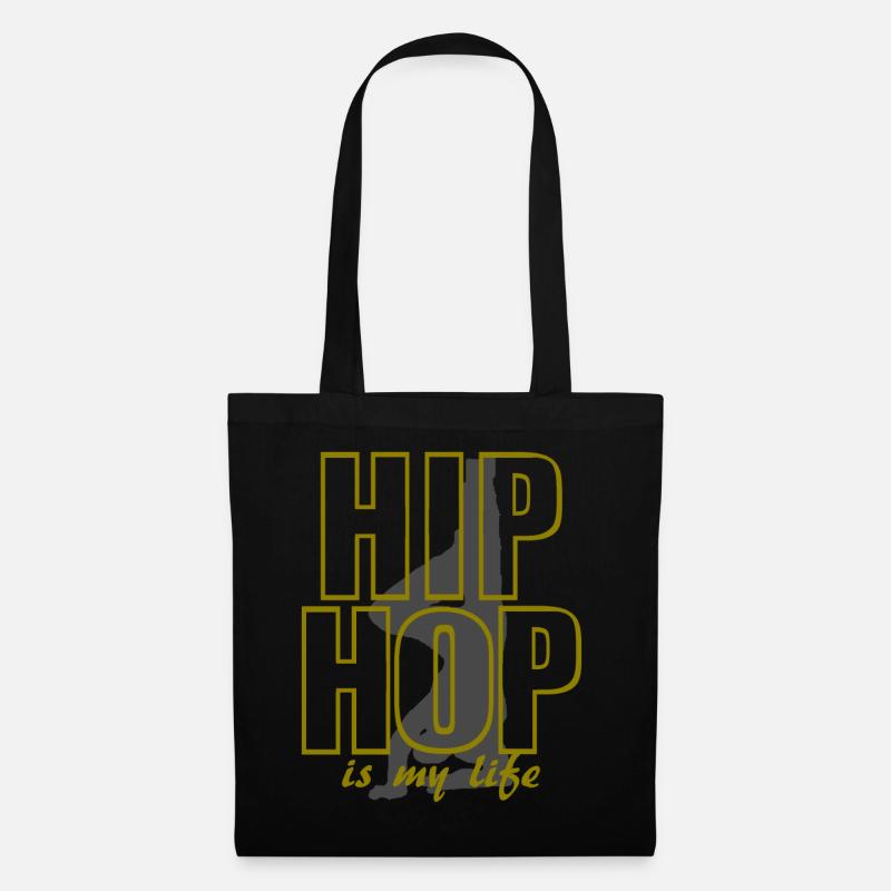 hip hop is my life - Stoffbeutel - Schwarz
