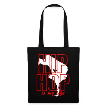 hip hop is my life - Stoffbeutel - Schwarz - Vorne