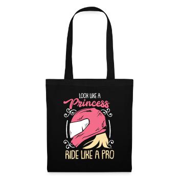 Cadeau de moto femme - Sac en tissu - noir - Devant