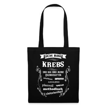 KREBS - GEBURSTAG - Stoffbeutel - Schwarz - Vorne