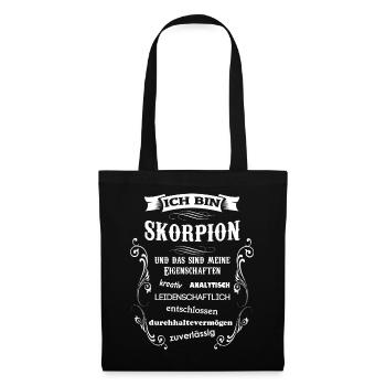 SKORPION - GEBURTSTAG - Stoffbeutel - Schwarz - Vorne