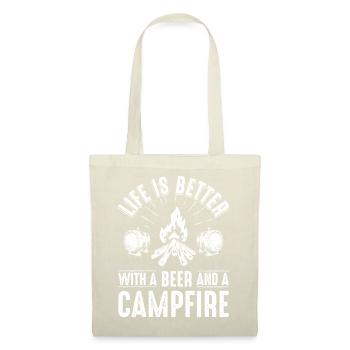 Graphique de la soirée bière au feu de camp - Sac en tissu - nature - Devant