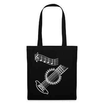 Abstraktes Gitarrendesign für Musikliebhaber - Stoffbeutel - Schwarz - Vorne