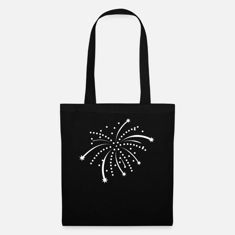 Feuerwerk Silvester - Stoffbeutel - Schwarz