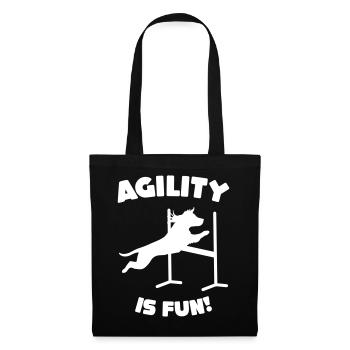 Agility is fun dog shirt - Tote Bag - black - Front