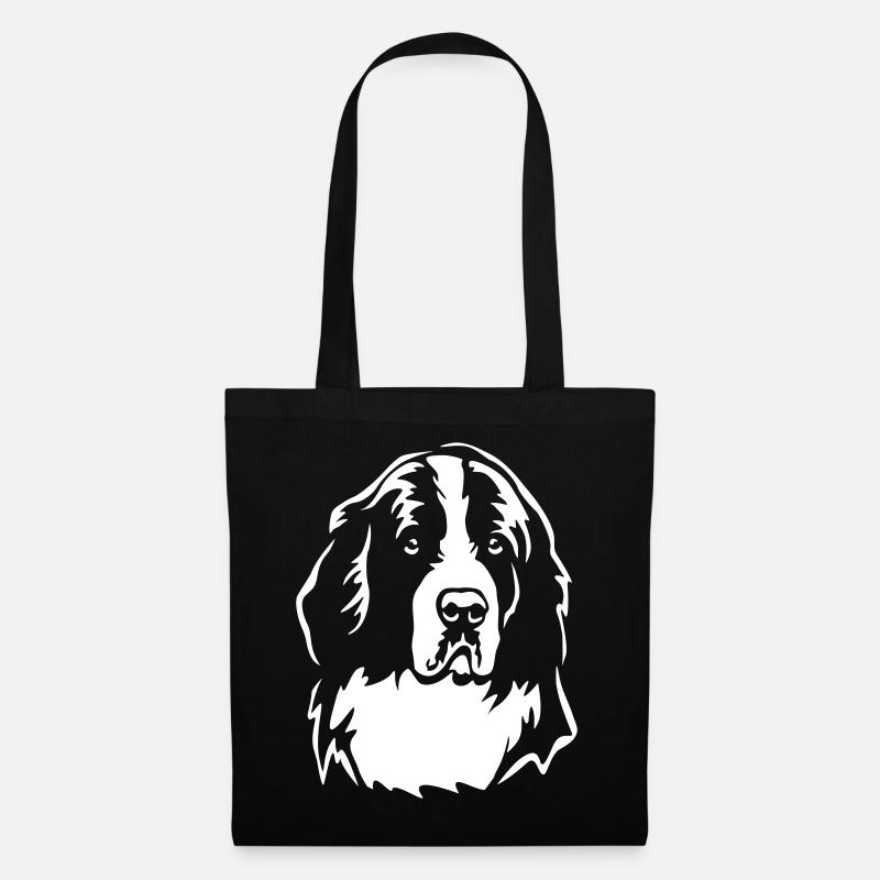 Landseer Kopf "Black Edition" - Stoffbeutel - Schwarz