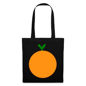 Orangen Frucht Früchte Kostüm Fasching Karneval - Stoffbeutel - Schwarz - Vorne