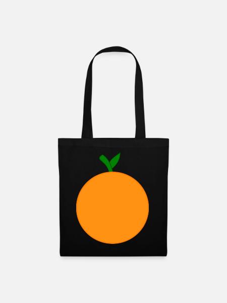 Orangen Frucht Früchte Kostüm Fasching Karneval - Stoffbeutel - Schwarz