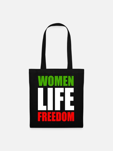Women life freedom - Stoffbeutel - Schwarz