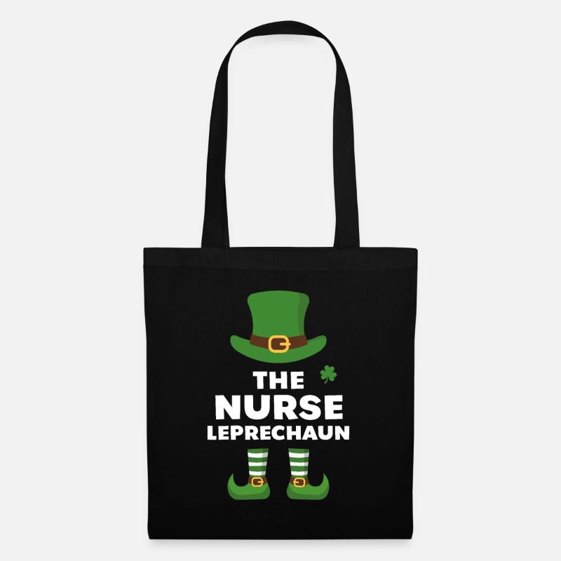 Die Krankenschwester Leprechaun - Stoffbeutel - Schwarz