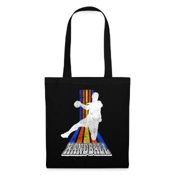 Handball Handball Player Handball Player Vintage Retro - Sac en tissu - noir - Devant
