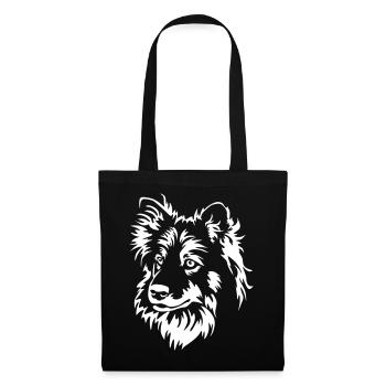Finnish Lapphund Head "Black Edition" - Tote Bag - black - Front