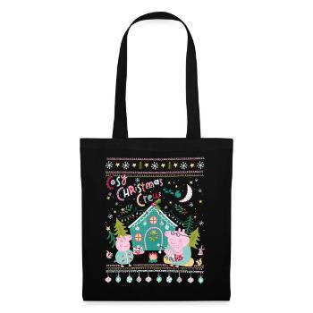 Peppa Pig Et Famille Ambiance De Noël - Sac en tissu - noir - Devant