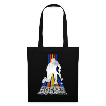 Hockey Field Hockey Player Sports Fan Team Vintage - Tote Bag - black - Front