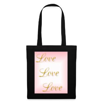 Amour - amour de soi - amour véritable - Sac en tissu - noir - Devant