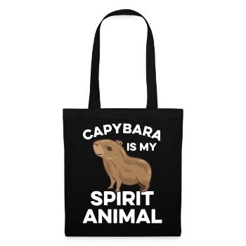 Motif animalier du zoo de Capybara - Sac en tissu - noir - Devant