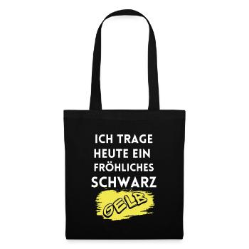 I'm wearing a cheerful black and yellow Dortmund - Tote Bag - black - Front