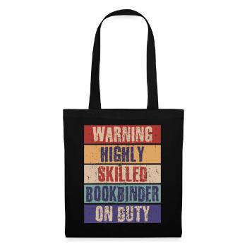 Funny Bookbinder Highly Skilled - Tote Bag - black - Front