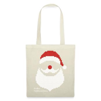 Père Noël (Joyeux Noël tricot édition) - Sac en tissu - nature - Devant