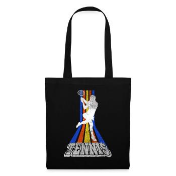 Tennis Tennis Player Woman Sport Match Club Fan - Tote Bag - black - Front