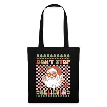 Pull de Noël moche - Sac en tissu - noir - Devant