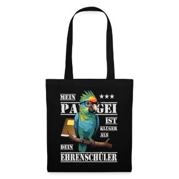 Mon perroquet est plus intelligent... - Sac en tissu - noir - Devant