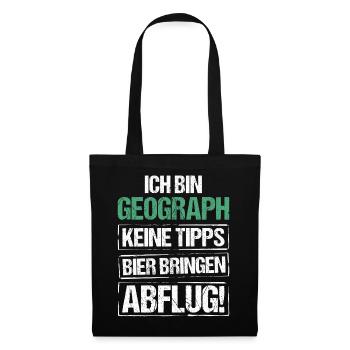 I'm a geographer - bring beer and take off - Tote Bag - black - Front