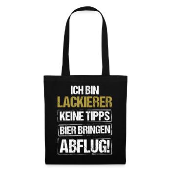 Je suis peintre - apporte de la bière et décolle - Sac en tissu - noir - Devant