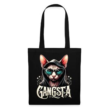 Sphynx Cat Cool Gangsta Gangster Cadeau - Sac en tissu - noir - Devant