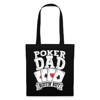Poker Dad Bluffer Fan Funny Retro Dad - Tote Bag - black - Front