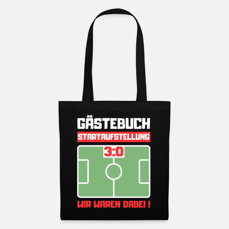 Gästebuch 30. Geburtstag Fußball - Stoffbeutel - Schwarz