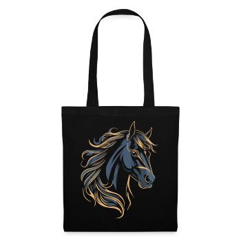 COULEUR DE TATOUAGE DE CHEVAL - Sac en tissu - noir - Devant
