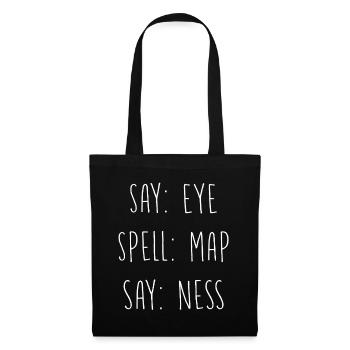 Jeu d’orthographe - Sac en tissu - noir - Devant