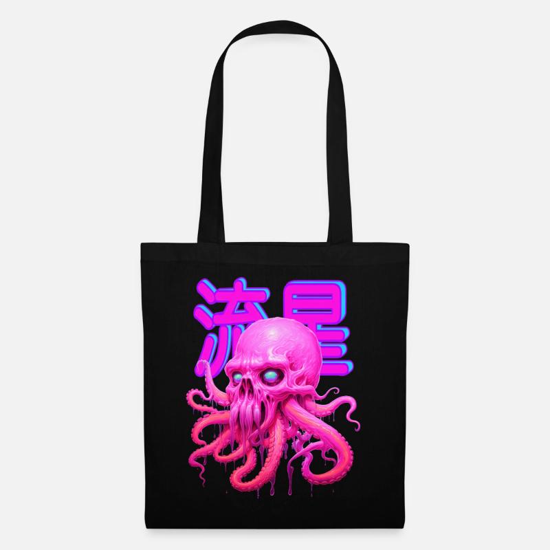PINK OCTOPUS SCULL! - Stoffbeutel - Schwarz