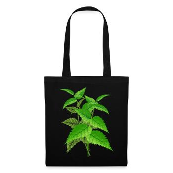 Bouquet d’orties – la puissance de la nature dans un vert luxuriant - Sac en tissu - noir - Devant