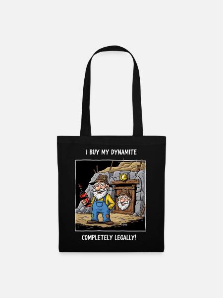 Dynamit-Miner ! - Stoffbeutel - Schwarz