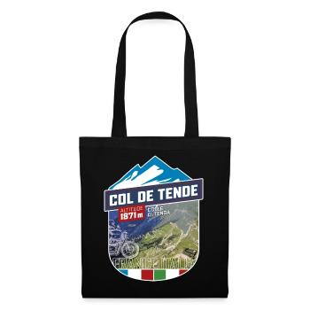 Col de Tende | Colle di Tenda | Sticker - Stoffbeutel - Schwarz - Vorne
