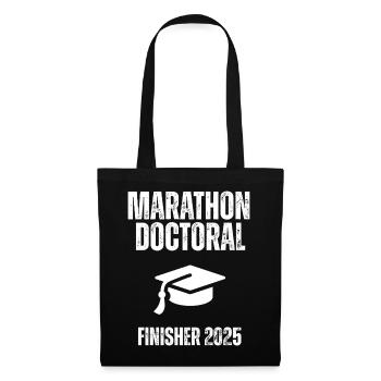 Finisher Doktorandenmarathon 2025 - Stoffbeutel - Schwarz - Vorne