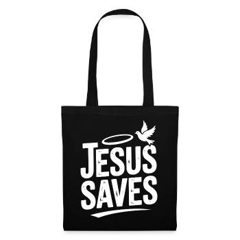 Jesus Saves - Tote Bag - black - Front