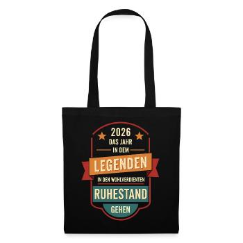 2026 Legend Retirement – Pensioner Pensioner Geschen - Tote Bag - black - Front