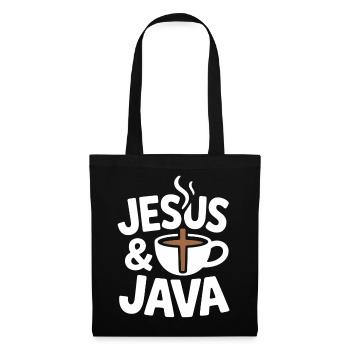 Jésus et le café pour les amateurs de café - Sac en tissu - noir - Devant