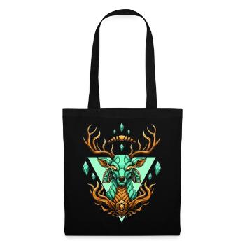 Fairy geometric turquoise deer - Tote Bag - black - Front