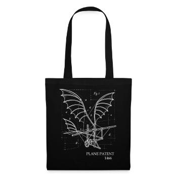Brevet d’avion Blueprint Wings 1466 - Sac en tissu - noir - Devant