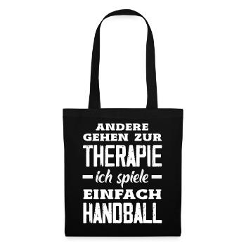 Handballspieler Handball Handballer Geschenke - Stoffbeutel - Schwarz - Vorne