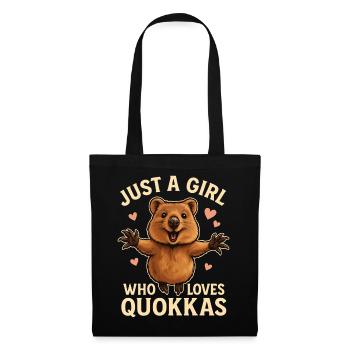 Juste une fille qui aime les quokkas - Sac en tissu - noir - Devant