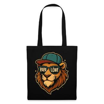 Leo Père Papa Roi Lion Cadeau fort et mignon - Sac en tissu - noir - Devant