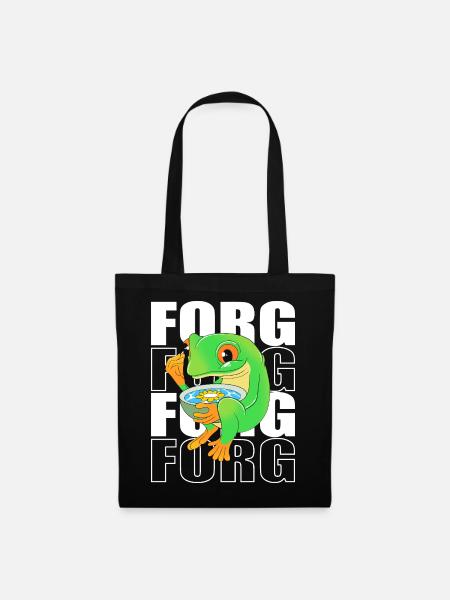 Frosch Laubfrosch - Stoffbeutel - Schwarz