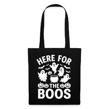 Hier Für Die Boos Halloween - Stoffbeutel - Schwarz - Vorne