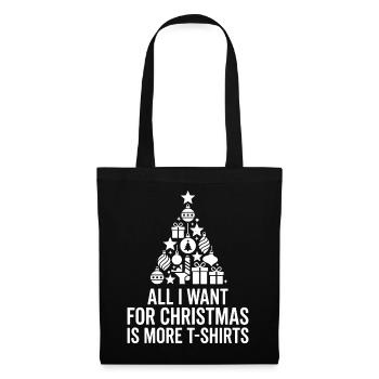 Souhait de Noël : Plus de T-shirts - Sac en tissu - noir - Devant